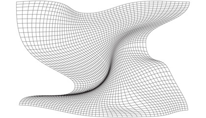 Distorted Linear Vector Grid with Adjustable Stroke Weight