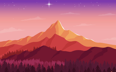 Vector Colourful Landscape Illustration