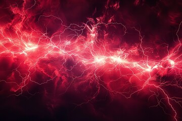 A backdrop of solitary red electricity. Generative Ai