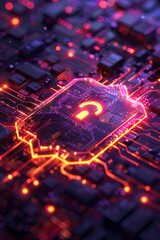 business technologies protected with cybersecurity solutions featuring a digital lock and shield icon, demonstrating network protection