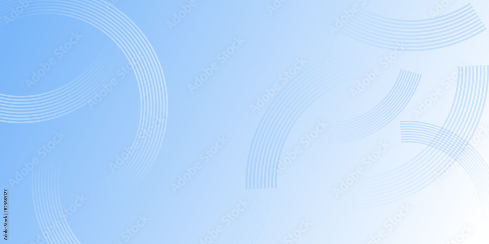 Poster abstract light blue background. abstract circle shape on blue gradient background geometric art desi