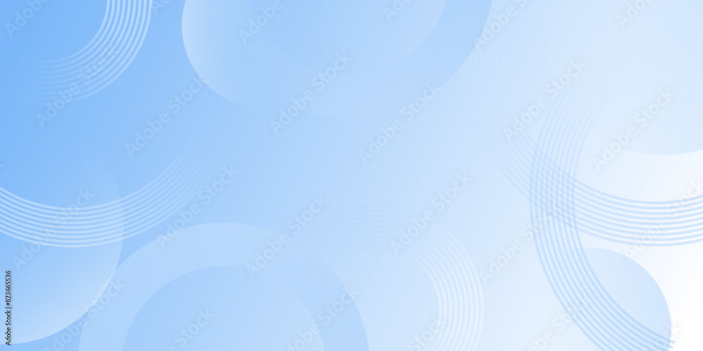 Poster abstract light blue background. abstract circle shape on blue gradient background geometric art desi