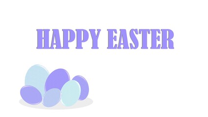 Easter Day background illustration with easter eggs 