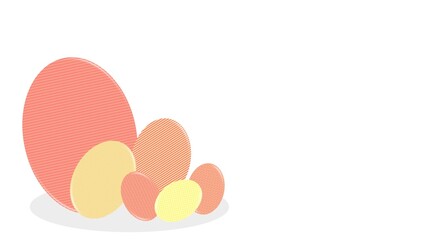 Easter Day background illustration with easter eggs 