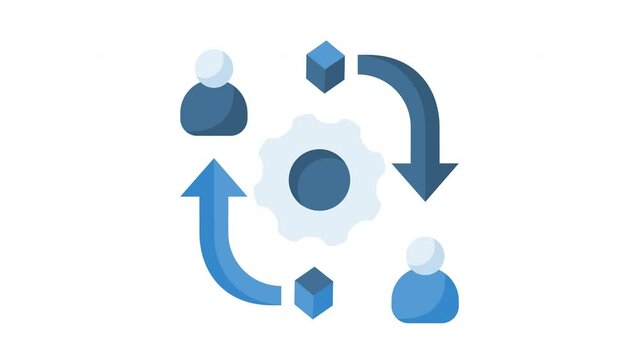 animated flowchart and arrow icon. Perfect for seo, web, website, search, digital, online, computer, animation, animated, technology, internet, interface, browse, optimization, www, browser