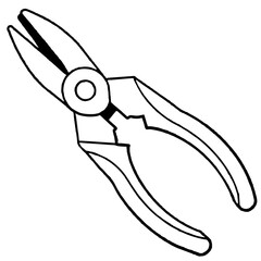 illustration of a pliers, tools, vector illustration icon