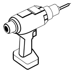 vector illustration of a drill vector illustration icon