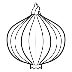 illustration of an onion vector illustration icon
