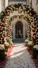 Fototapeta premium Ethereal Rose Garden Wedding
