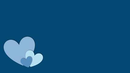 father's Day background illustration with blue heart loves 