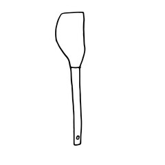 Spatula Kitchen Line Art  Vector