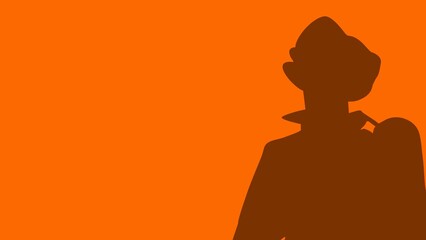 international firefighters' day background illustration with firefighters silhouette