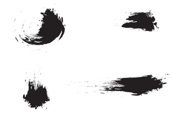 Paint, ink brush, brush strokes, brushes, lines, frames, box, grungy. Grungy brushes collection. Brush stroke paint boxes on white background