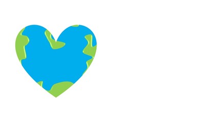 World Health Day background illustration with a heart-shaped world map and copy space