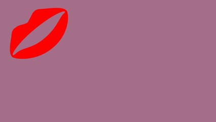 kissing Day background illustration with flying kiss and copy space