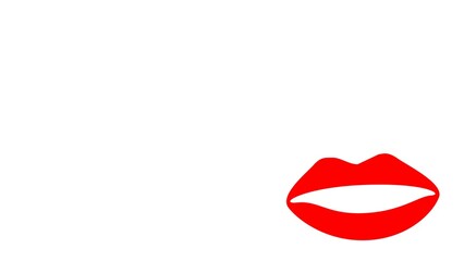 kissing Day background illustration with flying kiss and copy space