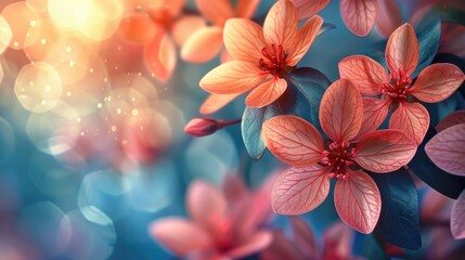Beautiful pink flowers with bokeh background, capturing the essence of nature's elegance and vibrant colors in a serene setting.