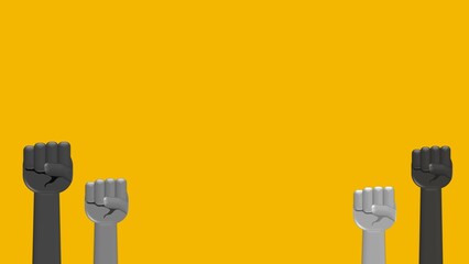 Labour Day background illustration with fists , Holding fists up illustration with copy space