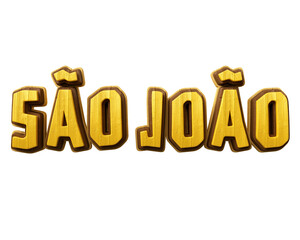 Texto de madeira palavra são joão