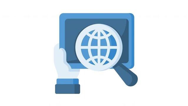 animated mobile browser icon. Perfect for seo, web, website, search, digital, online, computer, animation, animated, technology, internet, interface, browse, optimization, www, browser, connection