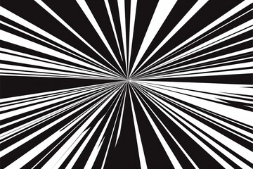 Abstract black and white radial stripe pattern