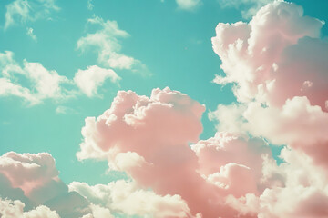 The sky is blue with pink clouds