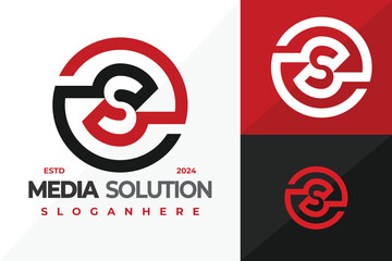 Letter S Solution logo design vector symbol icon illustration