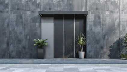 Minimalist Exterior Doorway Design