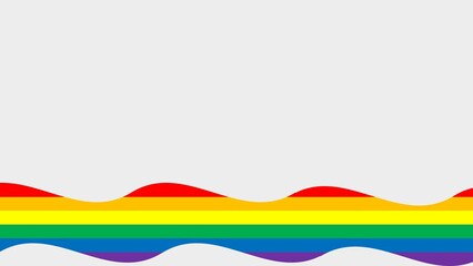 pride month background illustration of rainbow flag with copy space