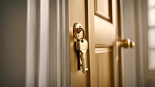 Door With Bunch of Keys Generative AI