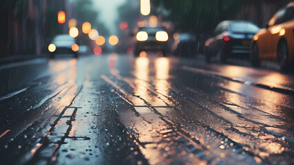 beautiful light city road raining abstract minimal daytime bright
