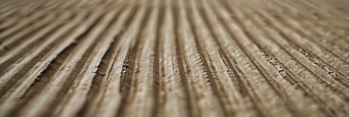 Close-Up of Textured Cardboard Surface with Visible Grooves