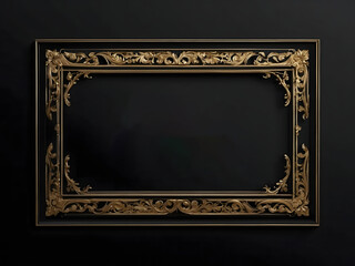 An elegant black frame design, perfectly suited for Black Friday promotions, set against a sleek black background design.