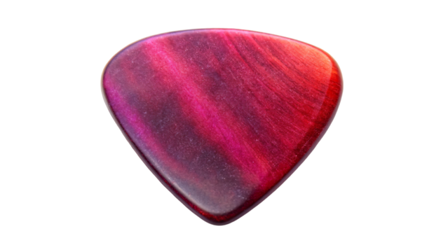 guitar pick on white background