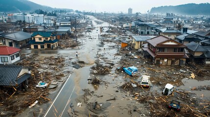 Urban Devastation: Cities Flooded, Roads Washed Out in Japan Disaster