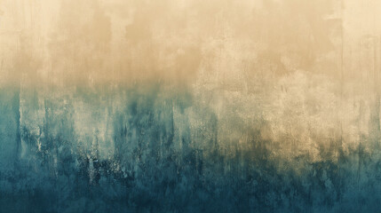 A striking gradient that fades from warm beige to cool teal, creating a textured, abstract background with an artistic, rustic charm. The blend of earthy and cool tones creates a harmonious visual