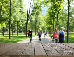 Fototapeta premium city park blurred background for your project