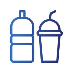waste plastic gradient icon