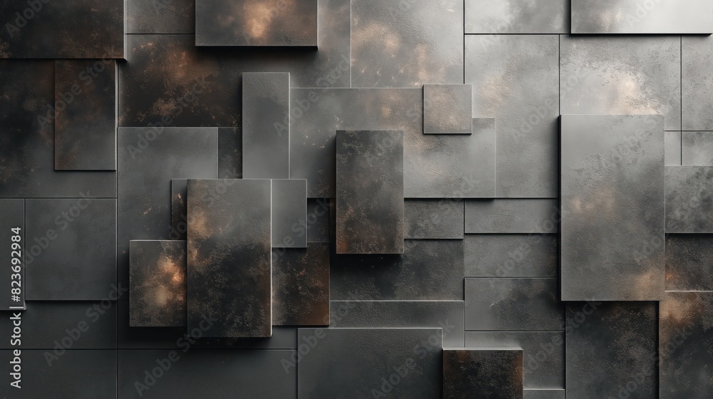 Poster grey and bronze grunge tech abstract background. generative ai