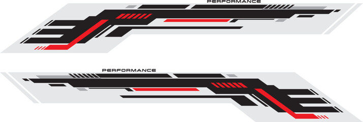 Sport racing stripes car stickers modification vinyl decal template