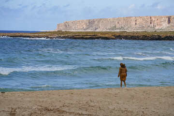 The natural reserve of Monte Cofano (Cofano Mountain) in Sicily, Italy, Europe	
