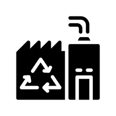 recycling plant glyph icon