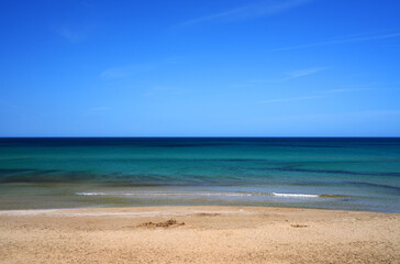 Beautiful exotic beach in Sicily, Mediterranean Sea, Italy, Europe