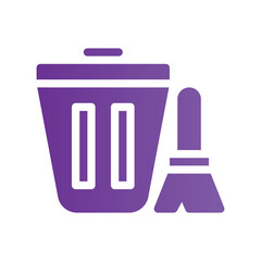 cleaning flat gradient icon