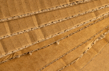 old corrugated cardboard for storage and transportation