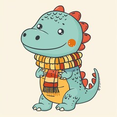Obraz premium T-Rex with a scarf