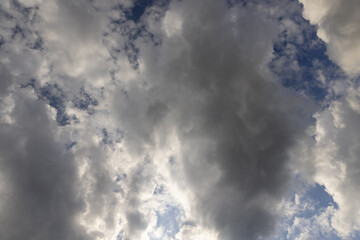 cloudy weather sky with clouds of white and gray