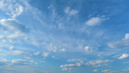Formation cloud sky scape. Various layers of clouds move in different directions at altitude. Time...