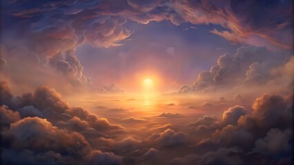 Cloude sky with suns. Abstract backgroundt 