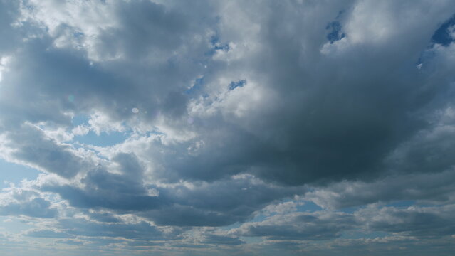 Cinemagraphs stratocumulus clouds b-roll. Early winter after rain the sky is always bright. Stratus clouds. Timelapse.